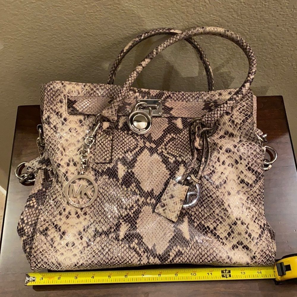 Michael Kors Snakeskin tote with lock